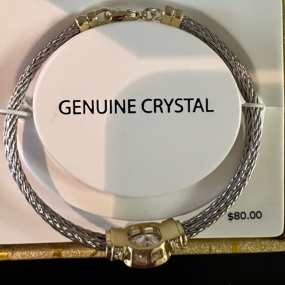 Women’s stainless steel bracelet with crystal - Picture 3 of 6